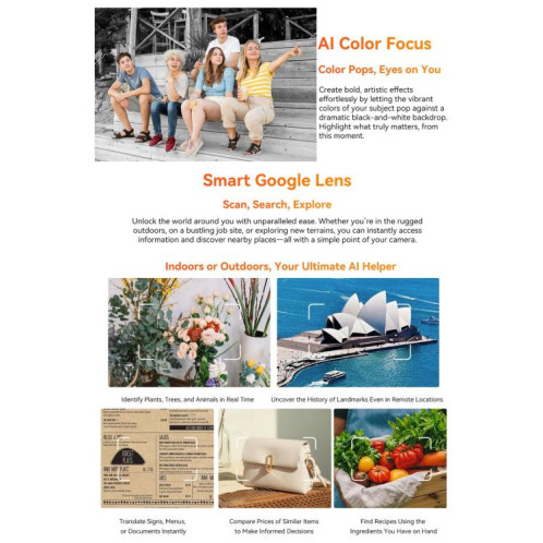  Blackview Oscal Marine 2, 4 Go + 64 Go, écran 6,56 pouces, Android 15, processeur Unisoc UMS9230E T615 Octa Core, réseau : 4G, OTG, NFC (Orange) SB932E603-033